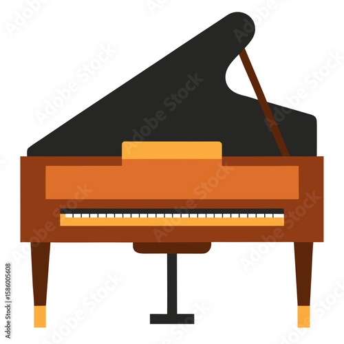 grand piano vector illustration