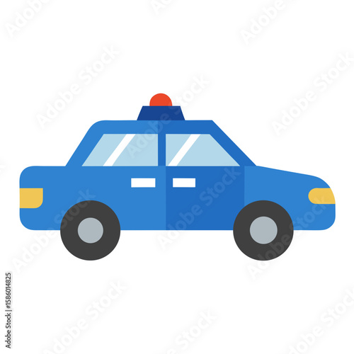 police car isolated