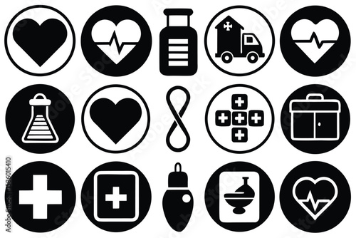 Healthcare Icon Set for Medical Applications