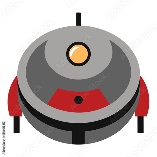 red robot vector illustration