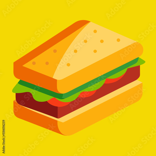 sandwich with cheese and vegetables