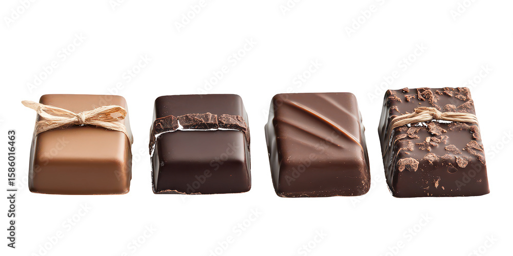 Assorted Chocolate Confections isolated on a transparent background Assorted Chocolate Confections isolated on a transparent background