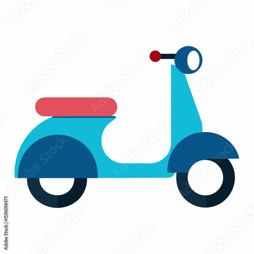 retro scooter vector illustration