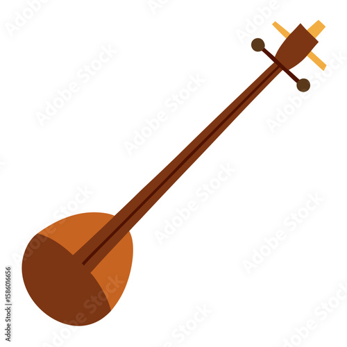 acoustic guitar isolated on white