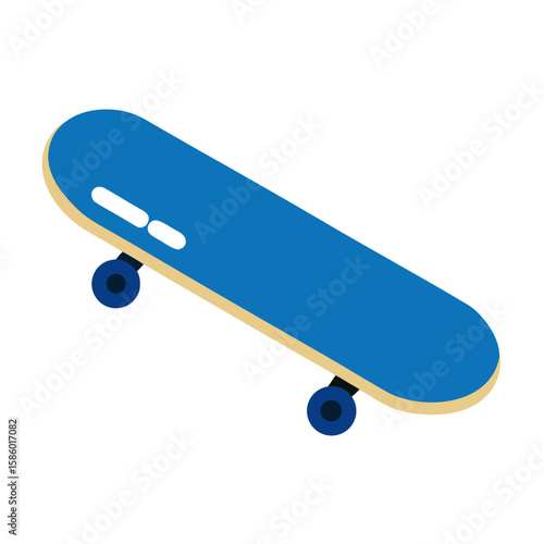 skateboard on white background