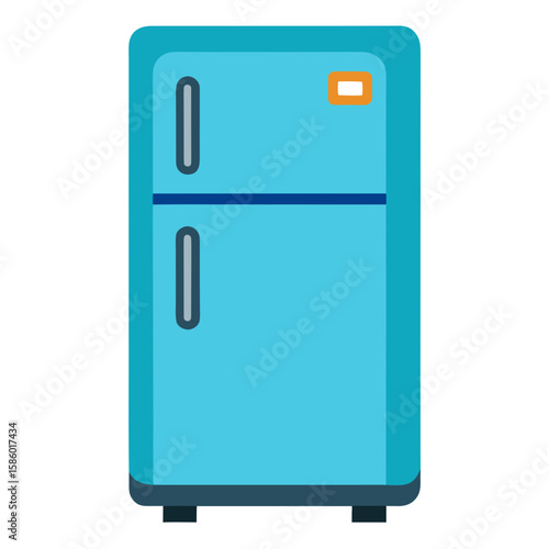 retro refrigerator isolated on white