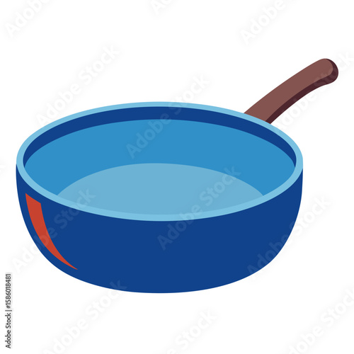 blue bowl on white background