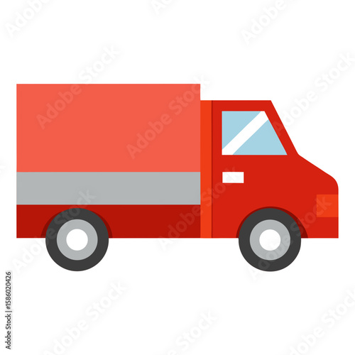 red delivery truck