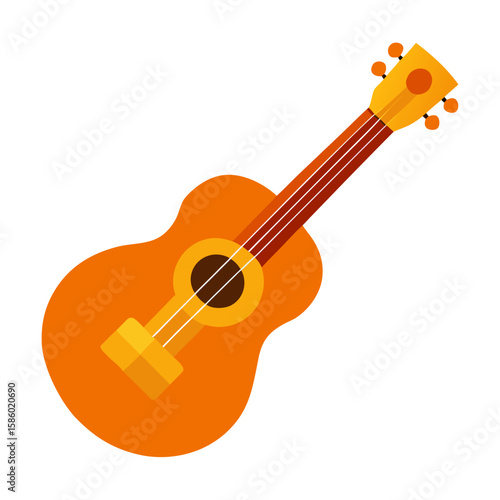 acoustic guitar isolated on white