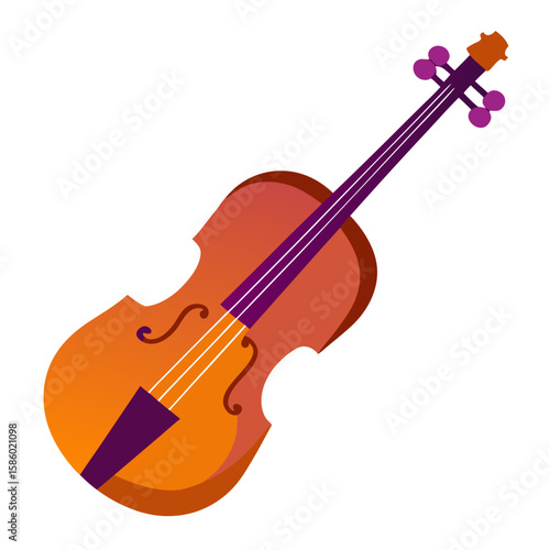 violin isolated on white