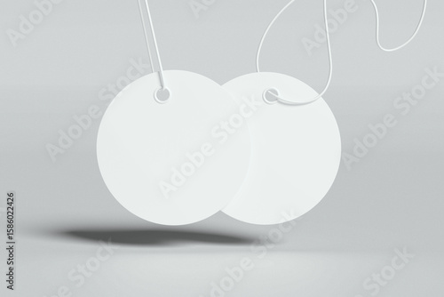 Label Tag for Mockup On Blue Background