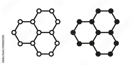Graphene icon. linear style sign for mobile concept and web design.