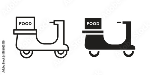 Food delivery icon. linear style sign for mobile concept and web design.