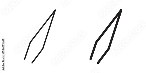 Eyebrow tweezers icon. linear style sign for mobile concept and web design.