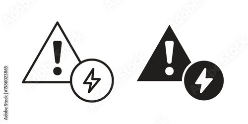 Electric Problem icon. linear style sign for mobile concept and web design.