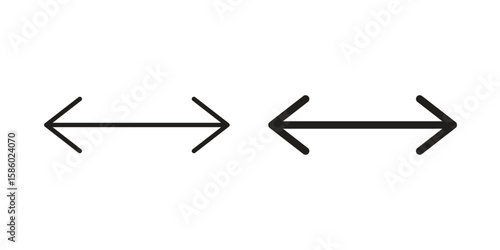 Double arrow icon. linear style sign for mobile concept and web design.