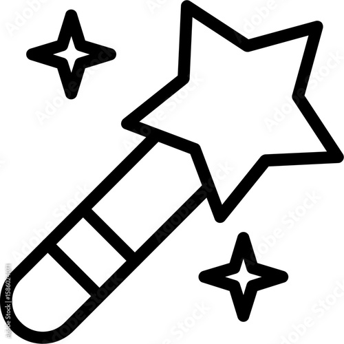 Wand magic sparkles Icon