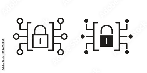 Cyber security icon. linear style sign for mobile concept and web design.