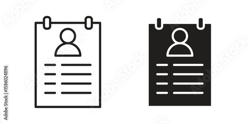 Curriculum icon. linear style sign for mobile concept and web design.
