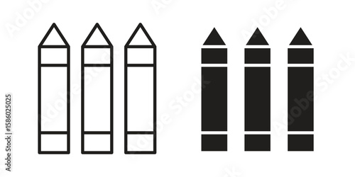 Crayon icon. linear style sign for mobile concept and web design.