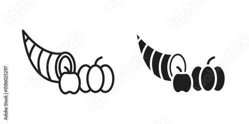 Cornucopia icon. linear style sign for mobile concept and web design.