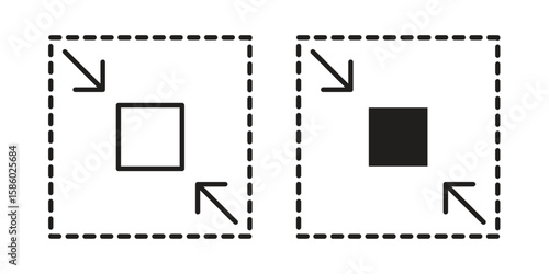 Compact size icon. linear style sign for mobile concept and web design.