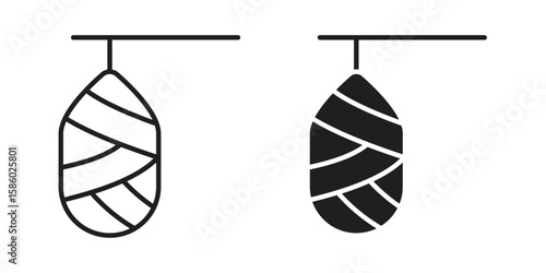 Cocoon icon. linear style sign for mobile concept and web design.
