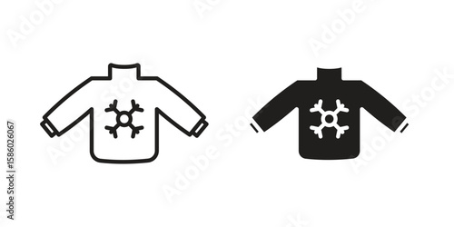 Christmas sweater icon. linear style sign for mobile concept and web design.