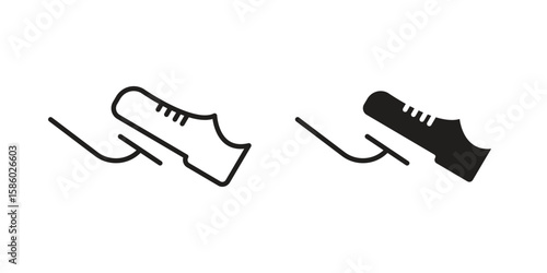 car pedal icon. linear style sign for mobile concept and web design.
