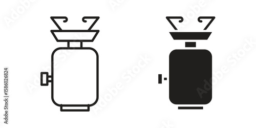 Camping gas icon. linear style sign for mobile concept and web design.