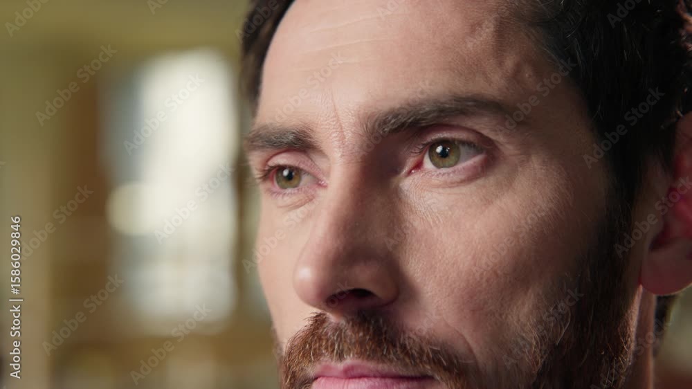 Thoughtful man Caucasian businessman close up pensive male portrait serious thinking consider business employer worker indoors think middle-aged guy green eyes close up looking health vision eyesight Thoughtful man Caucasian businessman close up pensive male portrait serious thinking consider business employer worker indoors think middle-aged guy green eyes close up looking health vision eyesight