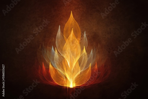 Creative depiction of Pentecost with vibrant flames symbolizing divine inspiration