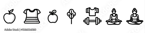 vector illustration of a set of abstract cutlery