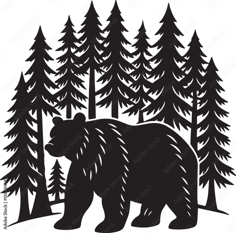 Obraz premium bear on a tree