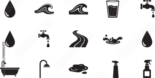 Water Vector Icons | Liquid and Nature Resource Set