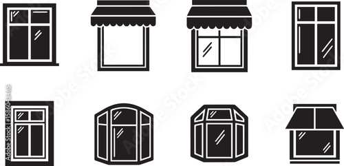 Window Vector Icons | Architectural and Home Design Set