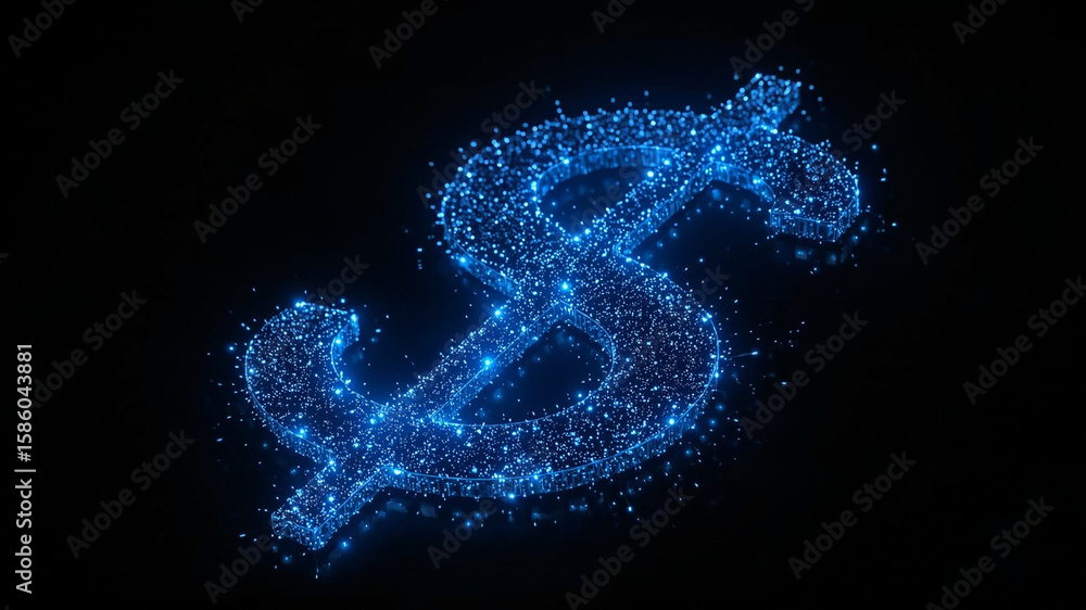 Fototapeta premium dollar sign on black background