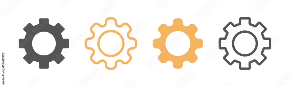 Gears showcase mechanical process and connectivity in this transparent background graphic, Setting icon vector Illustrator editable design. Gears showcase mechanical process and connectivity in this transparent background graphic, Setting icon vector Illustrator editable design.