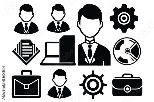 Independent Work Icon Set for Freelancing Projects