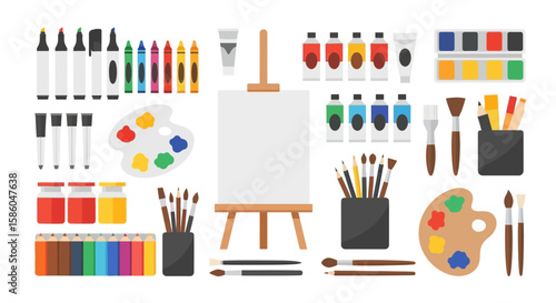 Comprehensive Art Supplies Collection