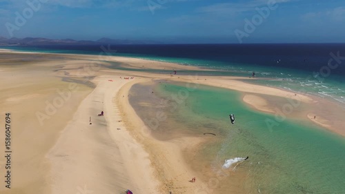 Wallpaper Mural Kitesurfing paradise at Sotavento beach in Fuerteventura, Canary Islands Torontodigital.ca