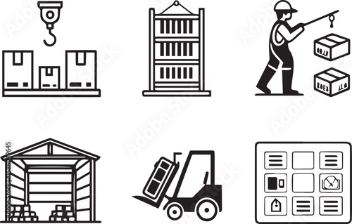 Supply Chain Symbols Illustration