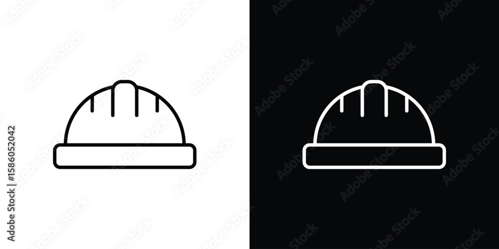 Fototapeta premium Safety helmet icon For your design, logo. Vector illustration. Editable Stroke.