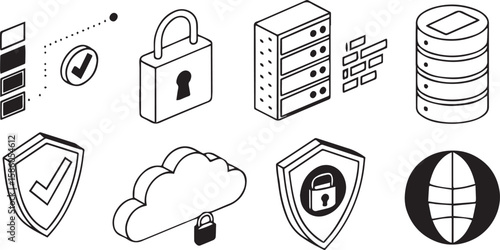 Secure Digital Environment Icons