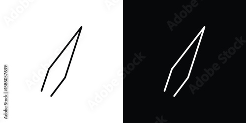 Eyebrow tweezers icon For your design, logo. Vector illustration. Editable Stroke.