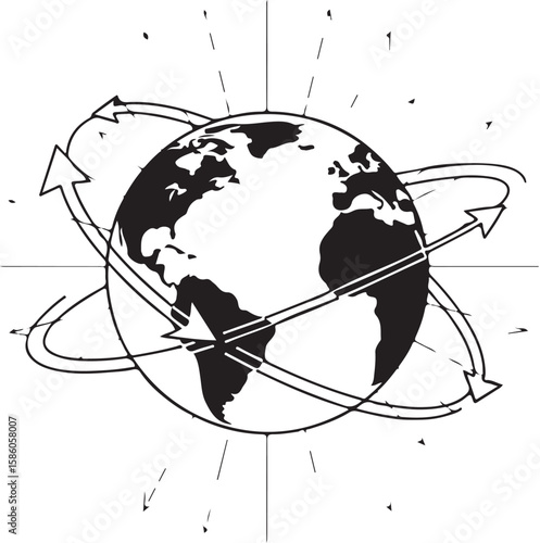 Global Interconnectivity and Communications Networks A Symbolic Representation of Worldwide Connections and Technological Advancement in a Geocentric Setting