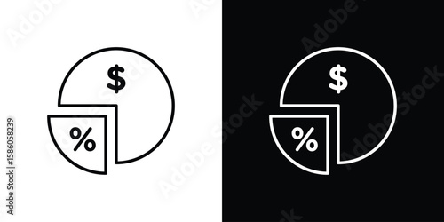 Dividend yield icon For your design, logo. Vector illustration. Editable Stroke.