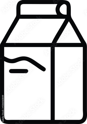 Simple line drawing of liquid carton packaging food drink container