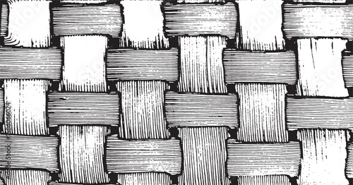 Monochrome texture composed of irregular graphic elements. Distressed uneven grunge background. Abstract vector illustration. Overlay for interesting effect and depth. Isolated on white background.