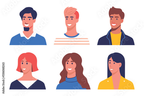 Portraits of Happiness: A collection of cheerful faces, each radiating positivity and contentment, offering a glimpse into diverse personalities and emotions.